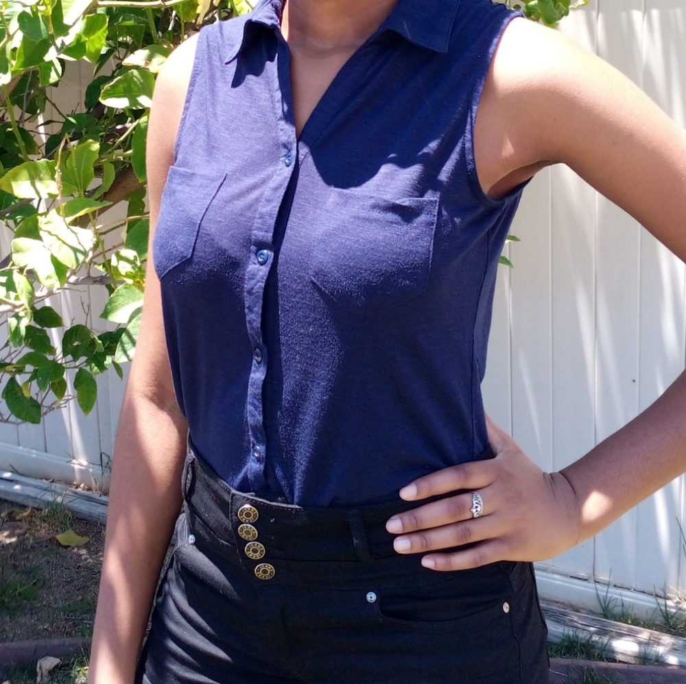 Faded Glory button down tank top